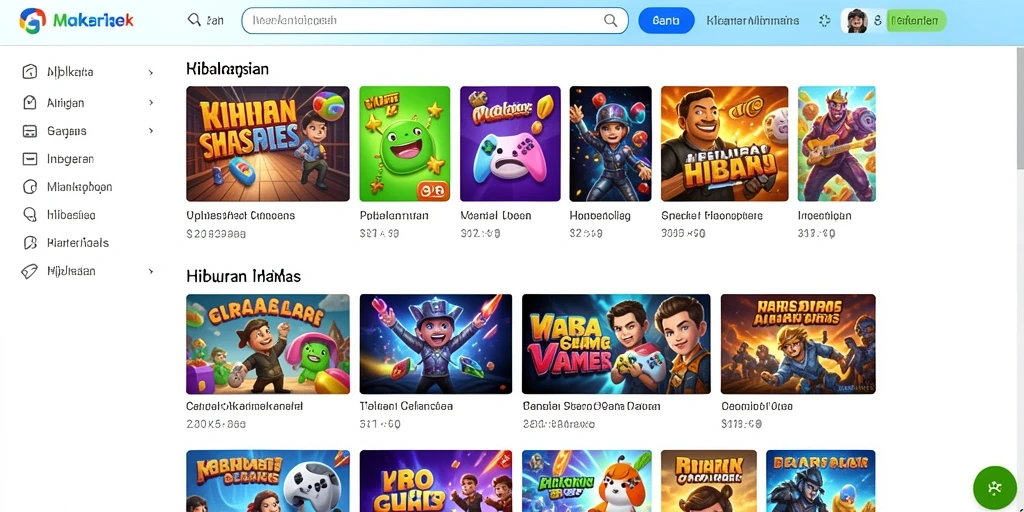 Tampilan awal game yang menarik dan intuitif.
